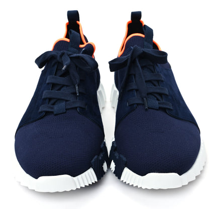 Hermes Knit Suede Goatskin Mens Depart Sneakers 47 3 of 9