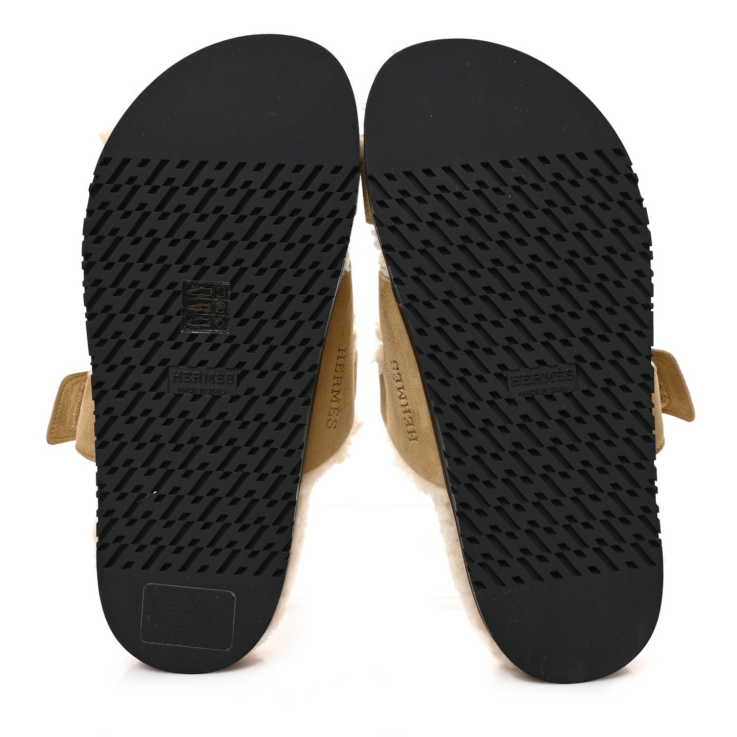 Suede Goatskin Woolskin Womens Chypre Sandals 38 Beige Albatre