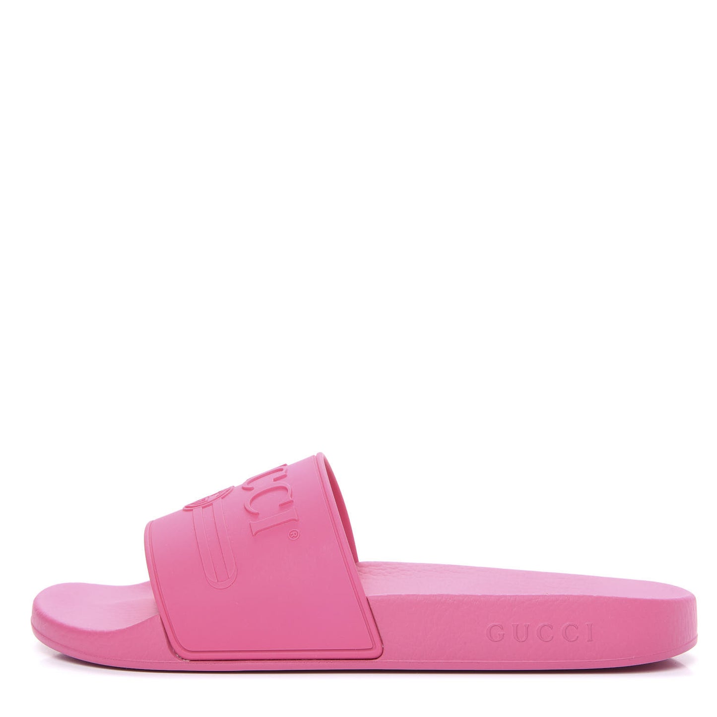 Rubber Logo Stamped Mens Slide Sandals 10 Fuchsia