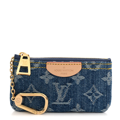 Louis Vuitton Monogram Denim Key Pouch Denim Blue 1 of 7
