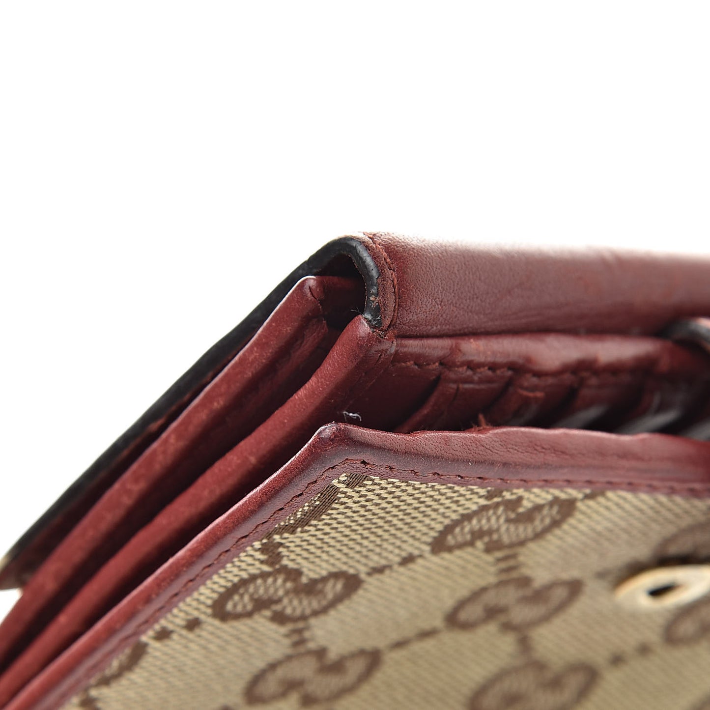 Monogram Heart French Wallet Red