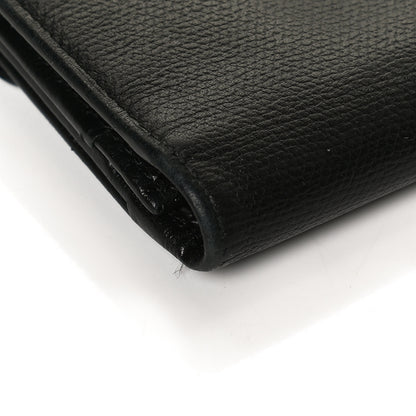 Chanel Grained Calfskin CC Button Long Wallet Black 11 of 14
