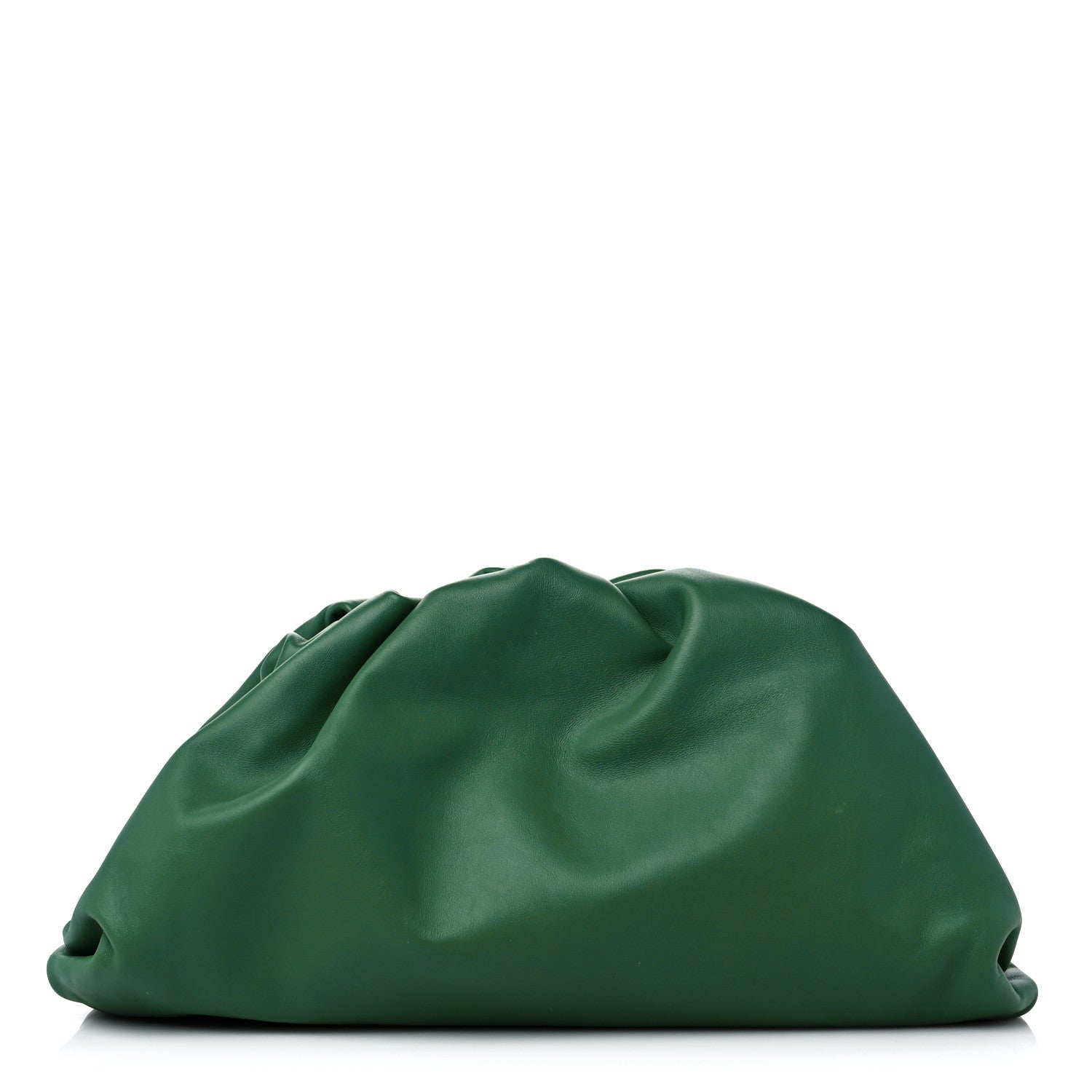 Bottega Veneta Smooth Butter Calf The Pouch Oversized Clutch Racing Green 1 of 11