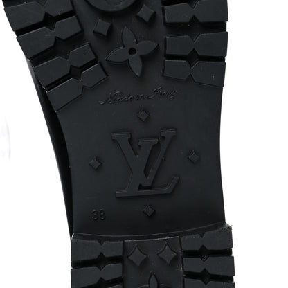 Louis Vuitton Rubber Embossed Monogram Splash Rain Boots 38 Black 6 of 15
