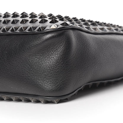 Valentino Garavani Calfskin Rockstud All Over Flip-Lock Messenger Bag Black 9 of 10