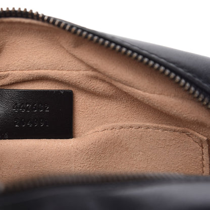 Gucci Calfskin Matelasse Small GG Marmont Chain Shoulder Bag Black 9 of 10