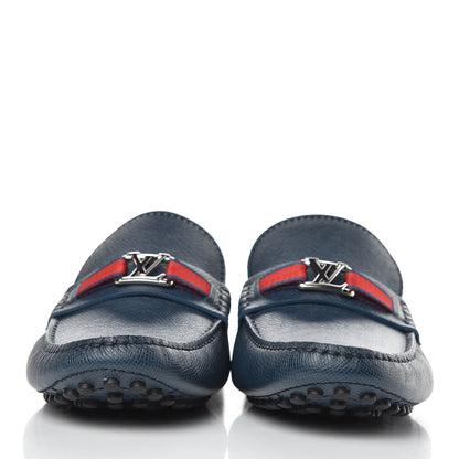 Louis Vuitton Taiga Hockenheim Moccasin Loafers 10 Ocean 2 of 9
