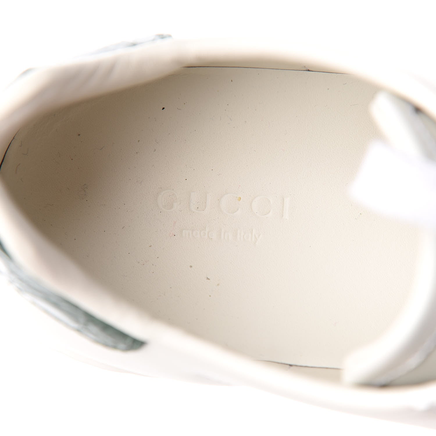 Gucci Calfskin Crocodile Web Ace Sneakers 36.5 White Green 8 of 12