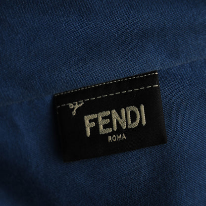 Fendi Vitello Elite Cuoio Monster Buggies Medium Roll Tote Black Multicolor Blue Cobalto 7 of 8