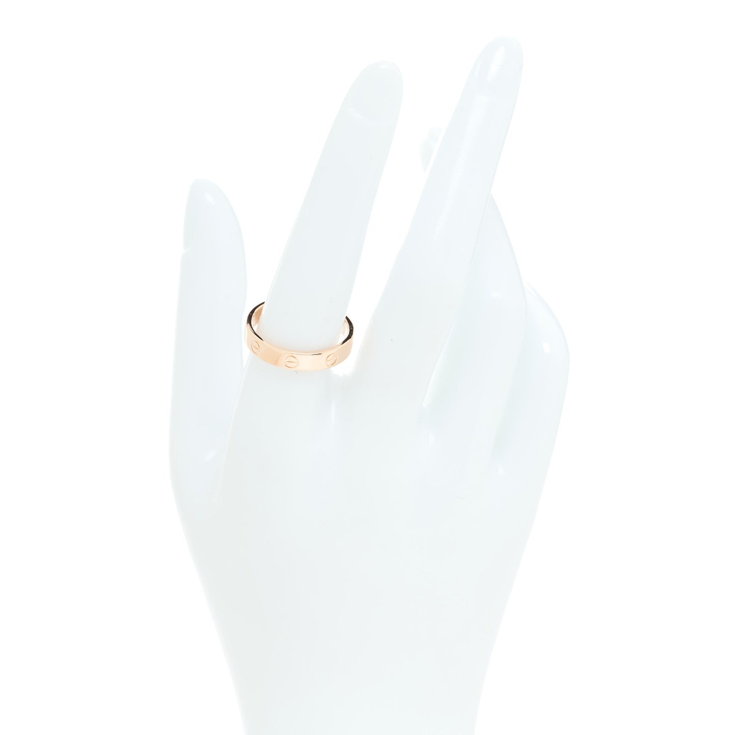 18K Pink Gold 3.5mm LOVE Wedding Band Ring 58 8.5
