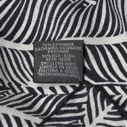 Hermes Cashmere Silk Jaguar Quetzal Shawl 140 Gris Chine Bleu Noir Gris 5 of 5