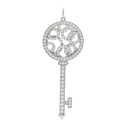 Tiffany Platinum Diamond Bubbles Key Pendant 1 of 3