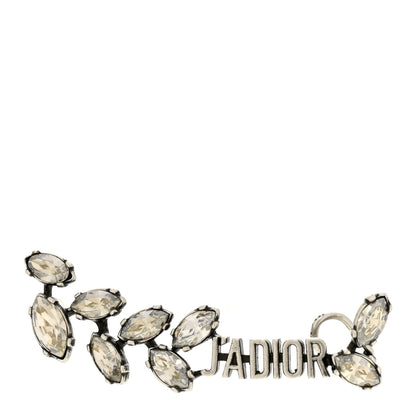 Christian Dior Metal Crystal J'Adior Laurier Ear Cuff Silver 1 of 5