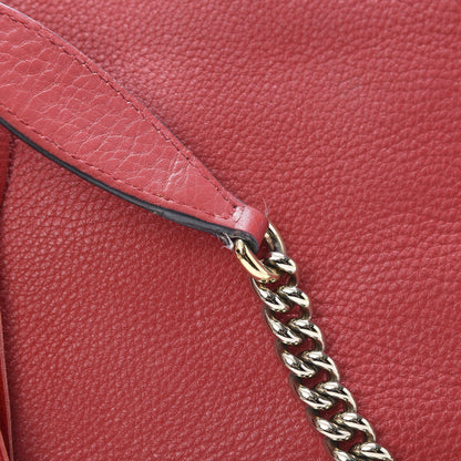Gucci Pebbled Calfskin Medium Soho Chain Shoulder Bag Tabasco Red 17 of 17