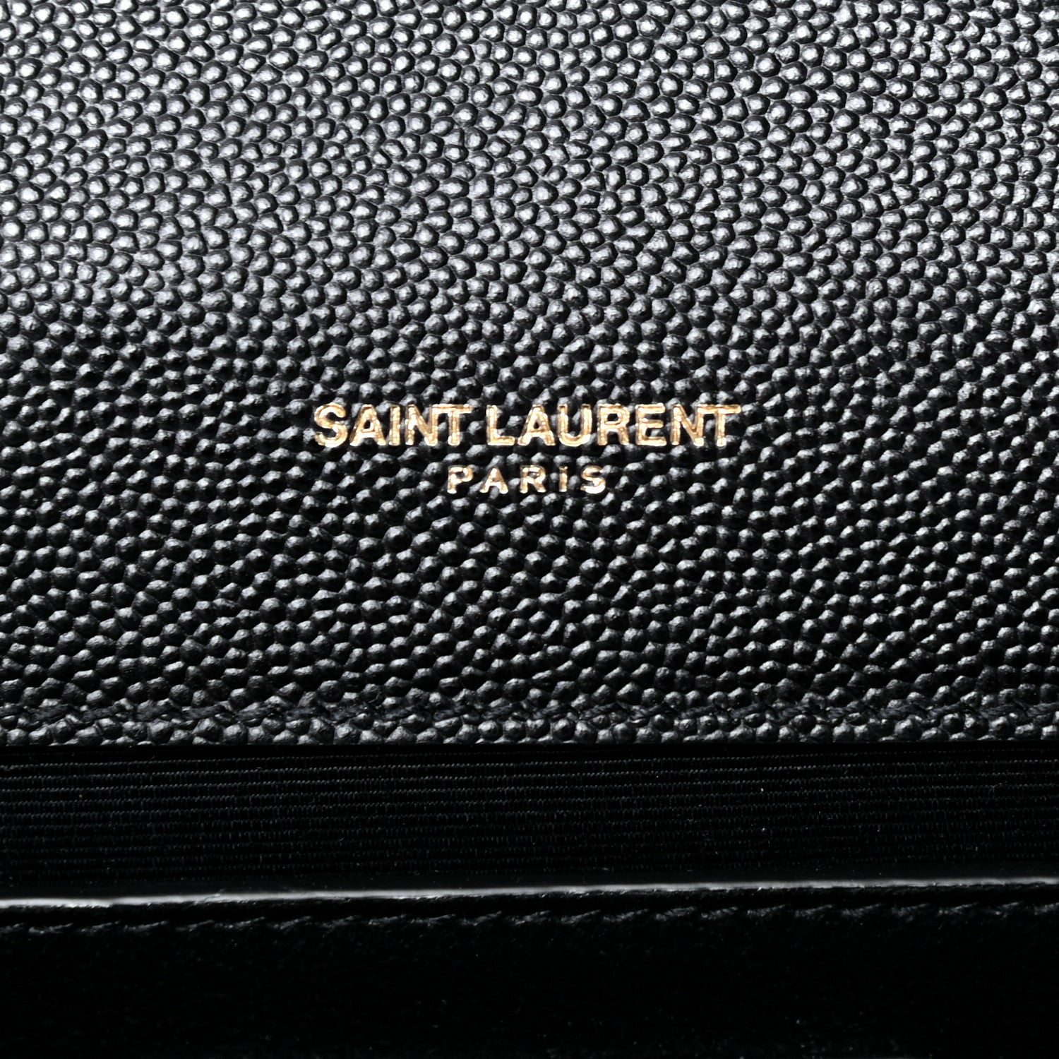 Saint Laurent Grain De Poudre Monogram Cassandre Clutch Black 7 of 7