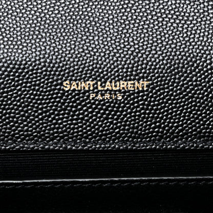Saint Laurent Grain De Poudre Monogram Cassandre Clutch Black 7 of 7