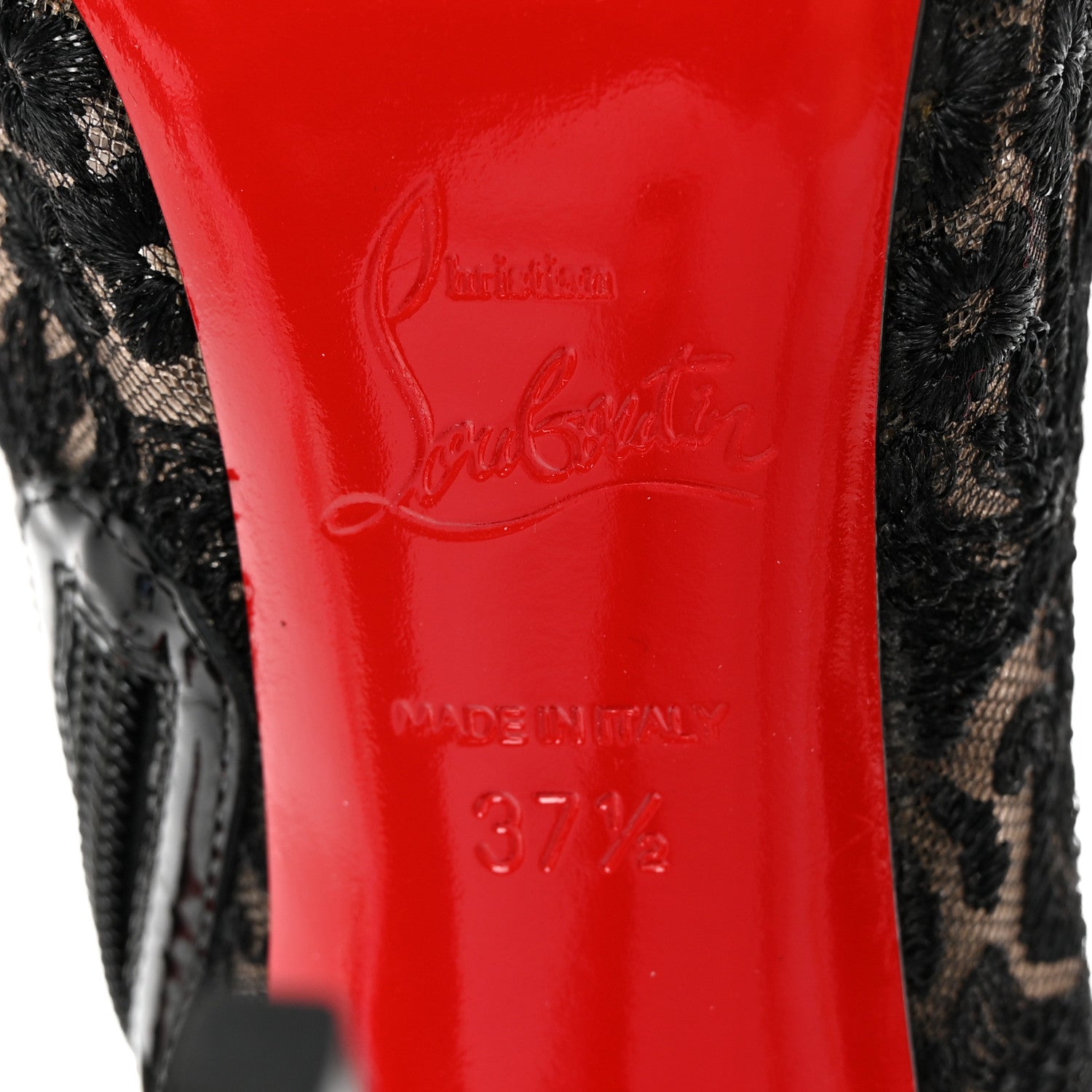 Christian Louboutin Lace Gipsybootie 100 Ankle Boots 37.5 Black 6 of 13