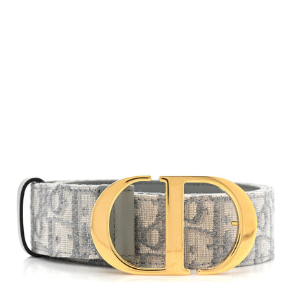 Christian Dior Oblique 30 Montaigne 35mm Belt 70 28 Gris 1 of 6