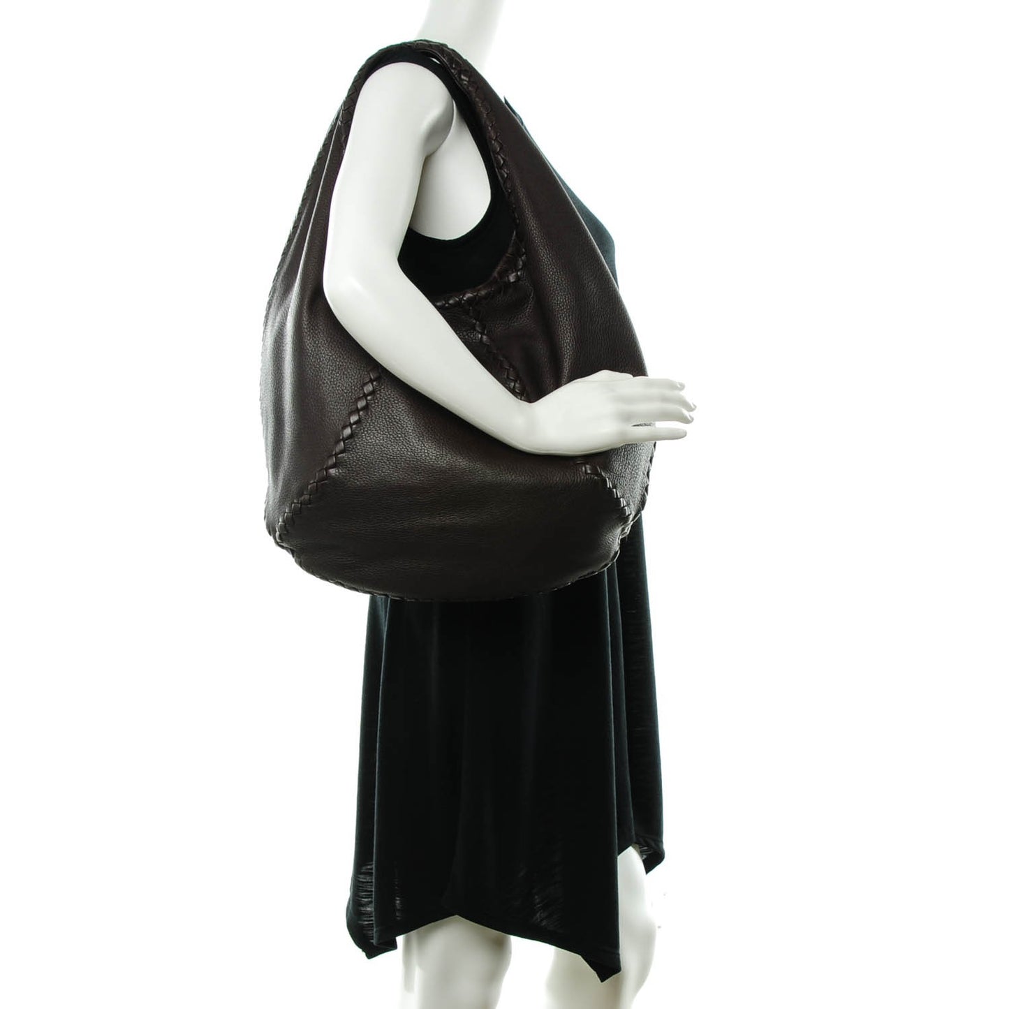 Cervo Deerskin Large Hobo Ebano