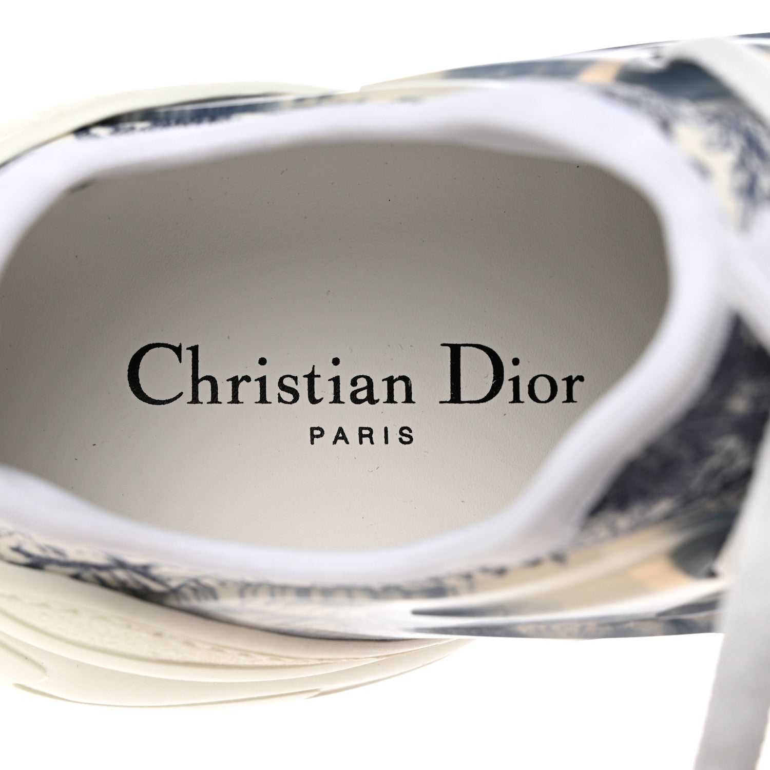 Christian Dior Neoprene Rubber Toile De Jouy Print Womens D-Connect Sneakers 38.5 Deep Blue 7 of 8