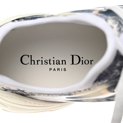 Christian Dior Neoprene Rubber Toile De Jouy Print Womens D-Connect Sneakers 38.5 Deep Blue 7 of 8