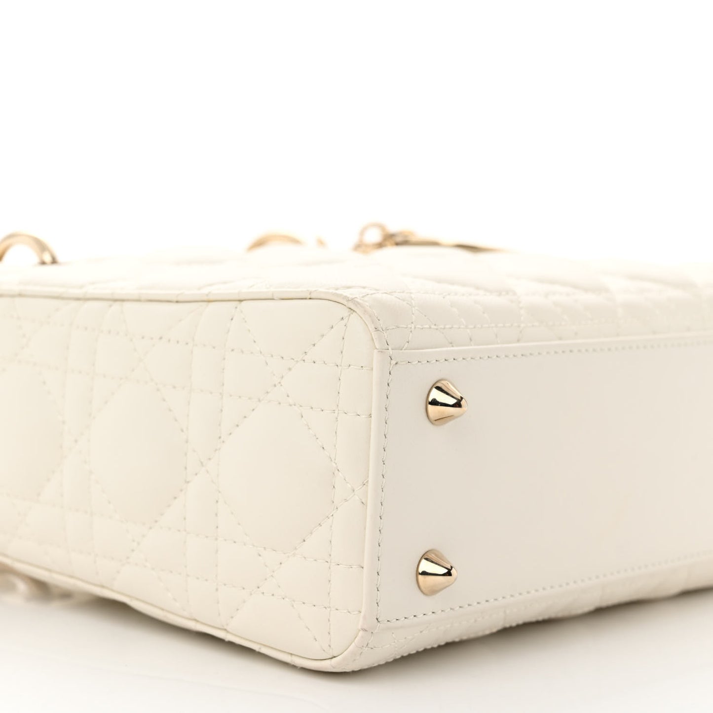 Lambskin Cannage Small My ABCDior Lady Dior White