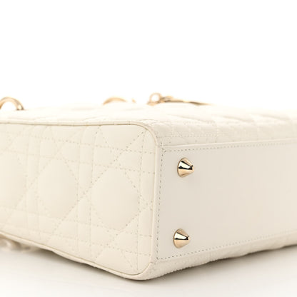 Christian Dior Lambskin Cannage Small My ABCDior Lady Dior White 9 of 12