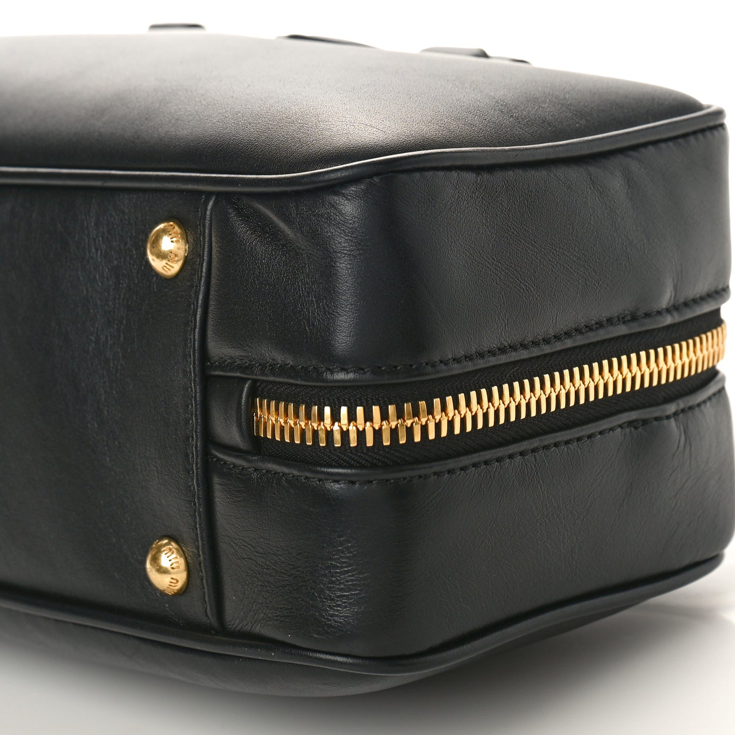 Calfskin Arcadie Top Handle Bag Black