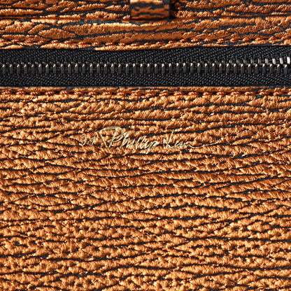 3.1 Phillip Lim 3.1 Metallic Textured Calfskin Mini Pashli Satchel Copper 6 of 9
