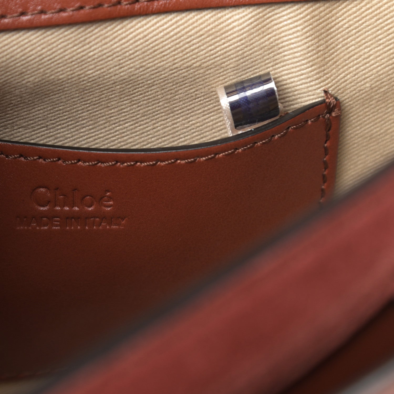 Chloe Calfskin Small Tess Bag Sepia Brown 6 of 11