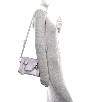 Alexander McQueen Pebbled Calfskin Mini Skull Padlock Zip Around Tote Lavender 2 of 11