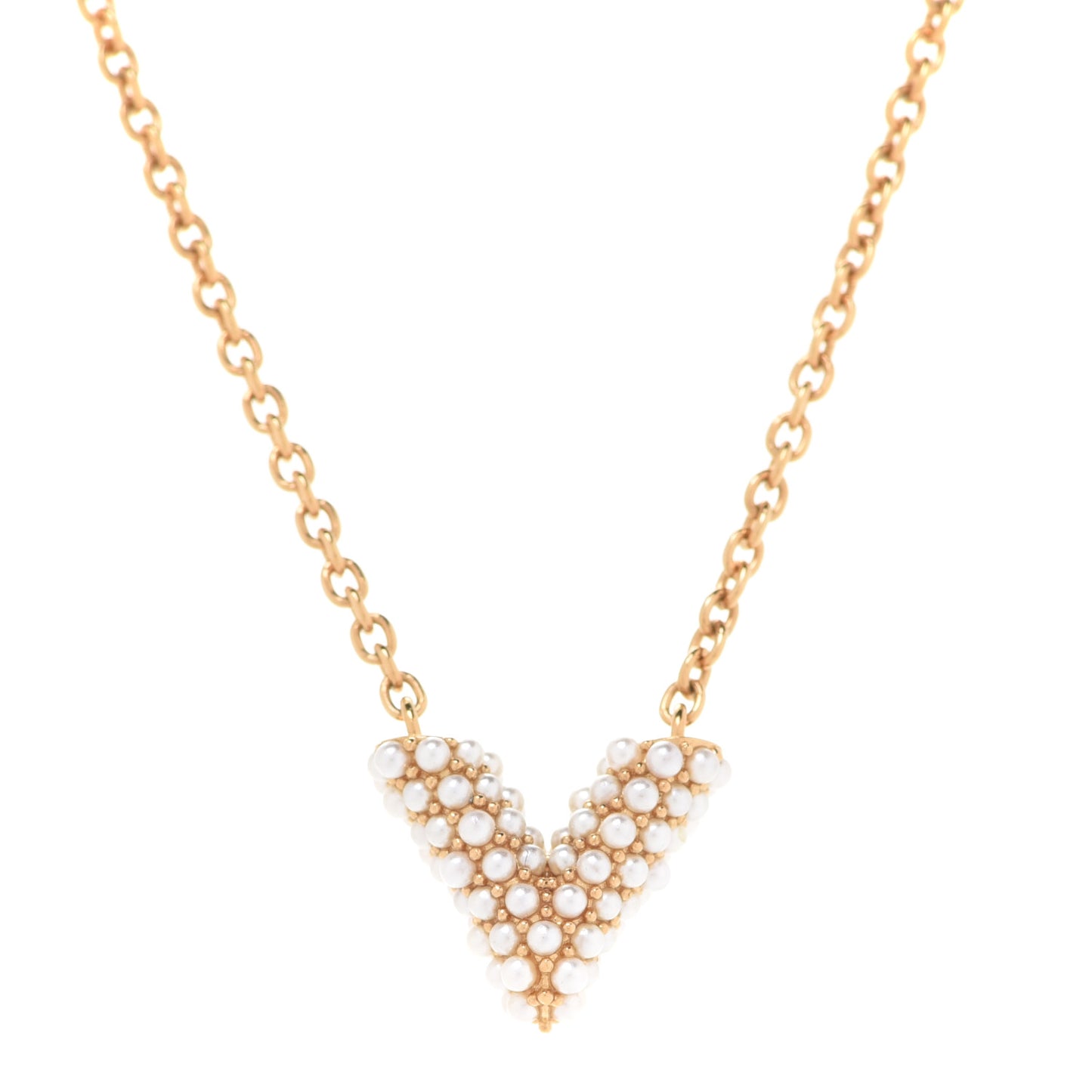 Essential V Perle Necklace Gold