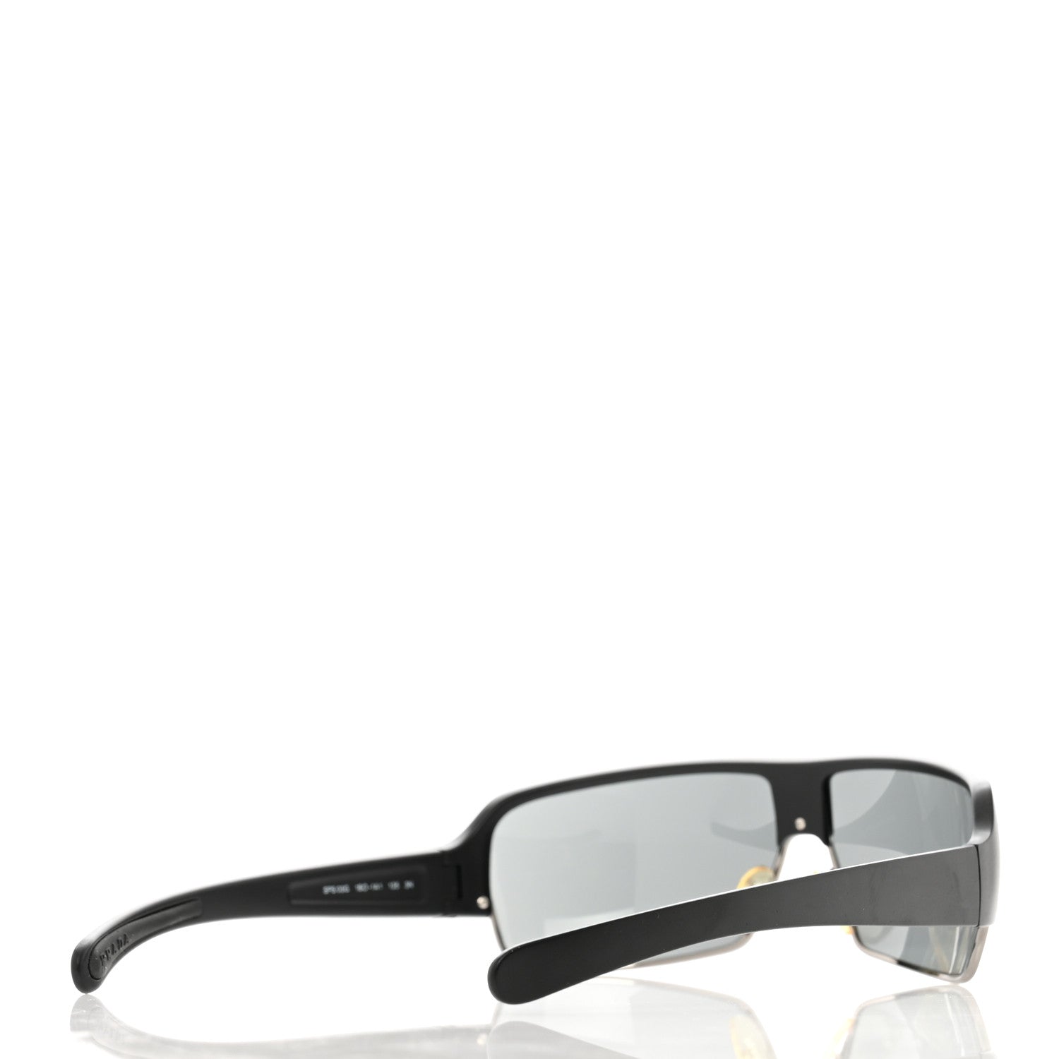 Prada Metal Rubber Linea Rossa Sport Sunglasses SPS 03G Black 3 of 5