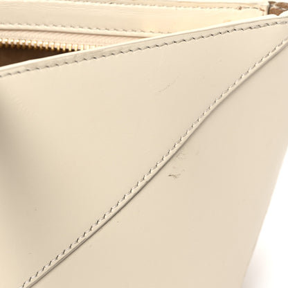 Loewe Shiny Calfskin Mini Cropped Puzzle Fold Tote White 11 of 11