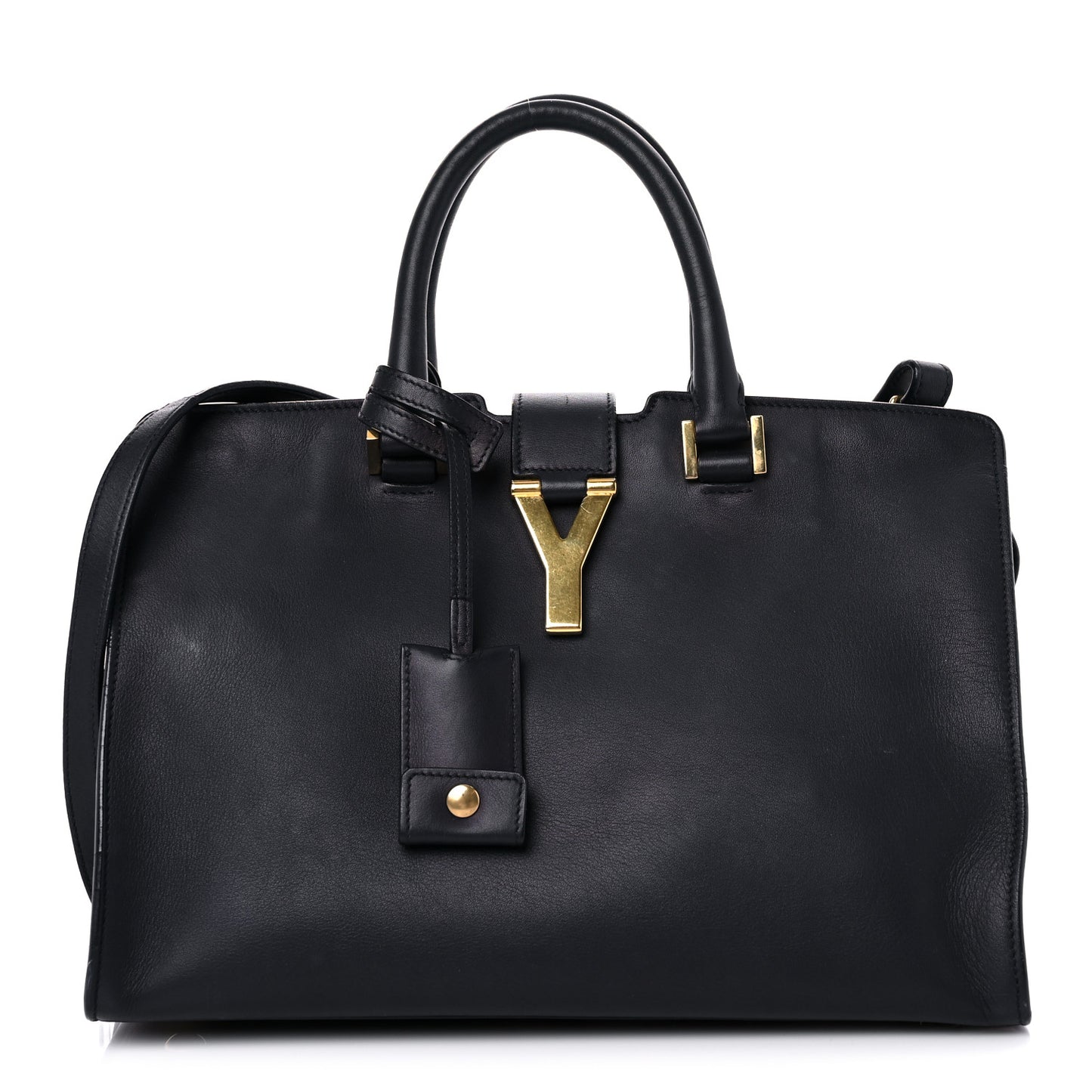 Calfskin Small Classic Y Cabas Navy Blue