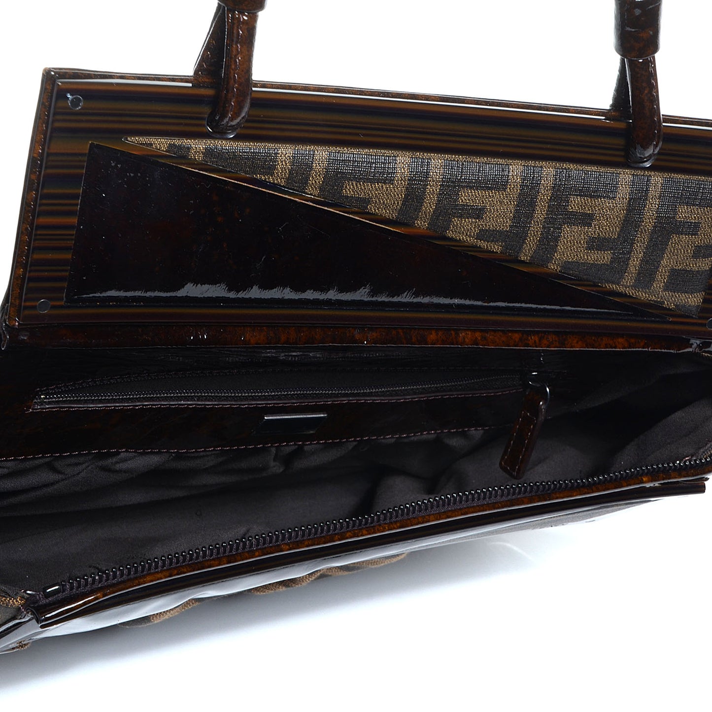 Zucca Spalmati Patent To You Convertible Clutch Tobacco