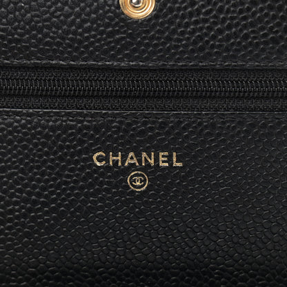 Chanel Caviar Quilted Wallet On Chain WOC Black 6 of 10