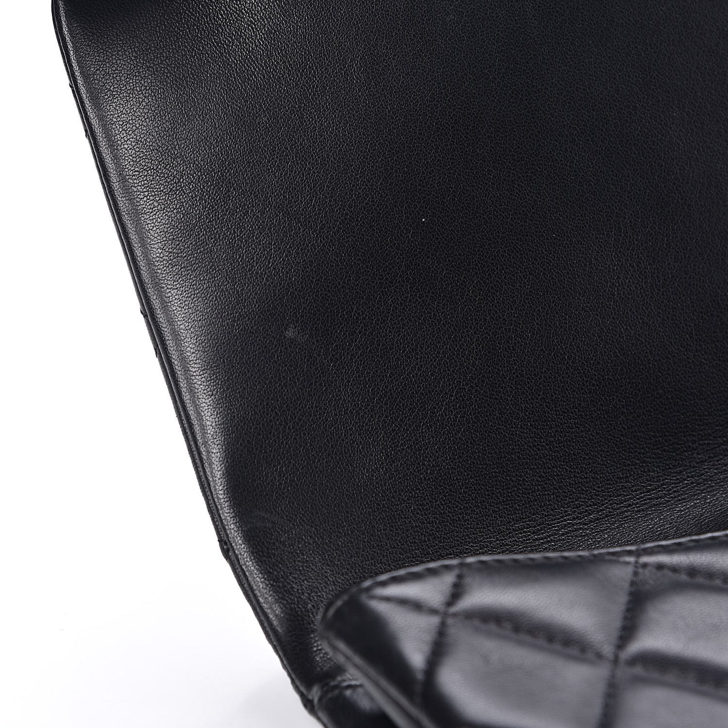 Lambskin Quilted Clutch With Chain Flap Black