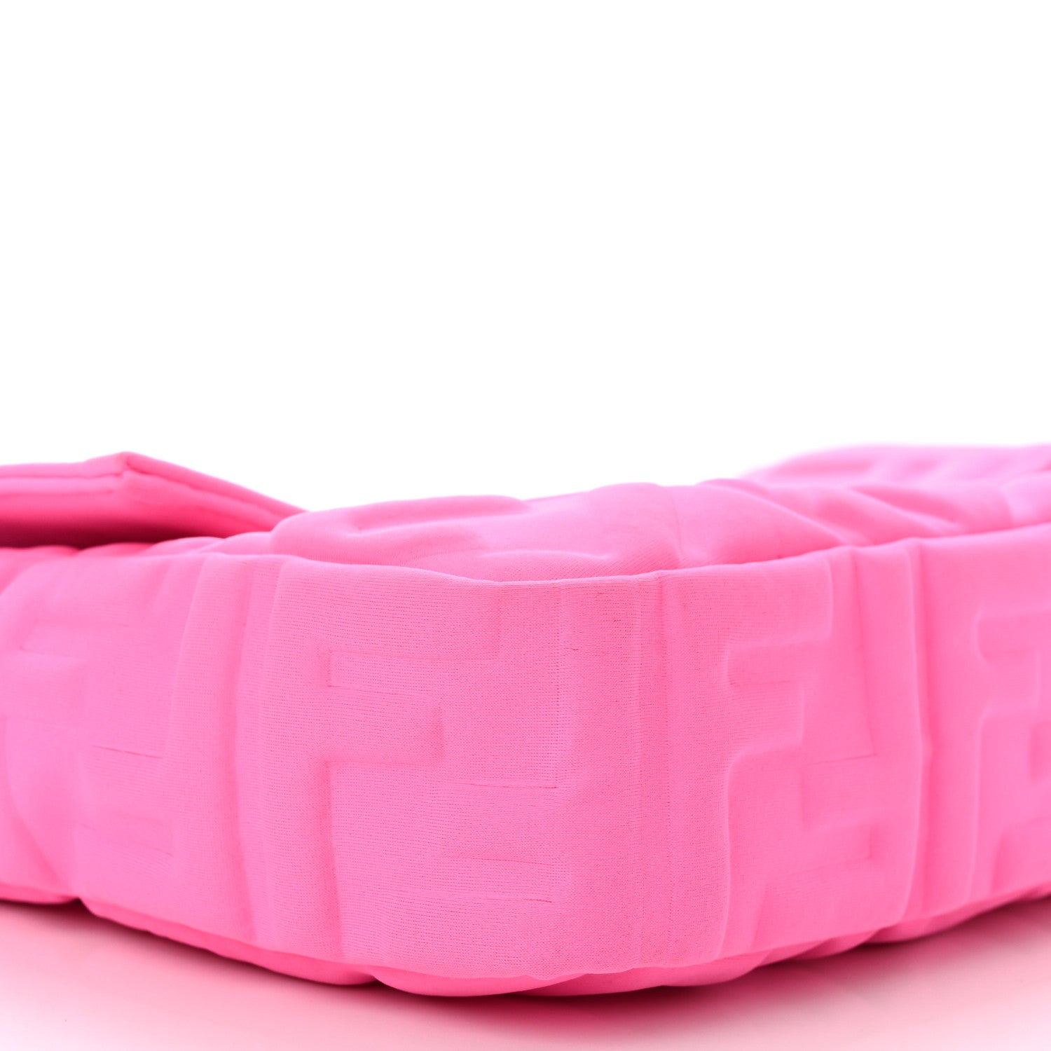 Fendi Lycra FF 1974 Embossed Baguette Rosa Fluo 9 of 12