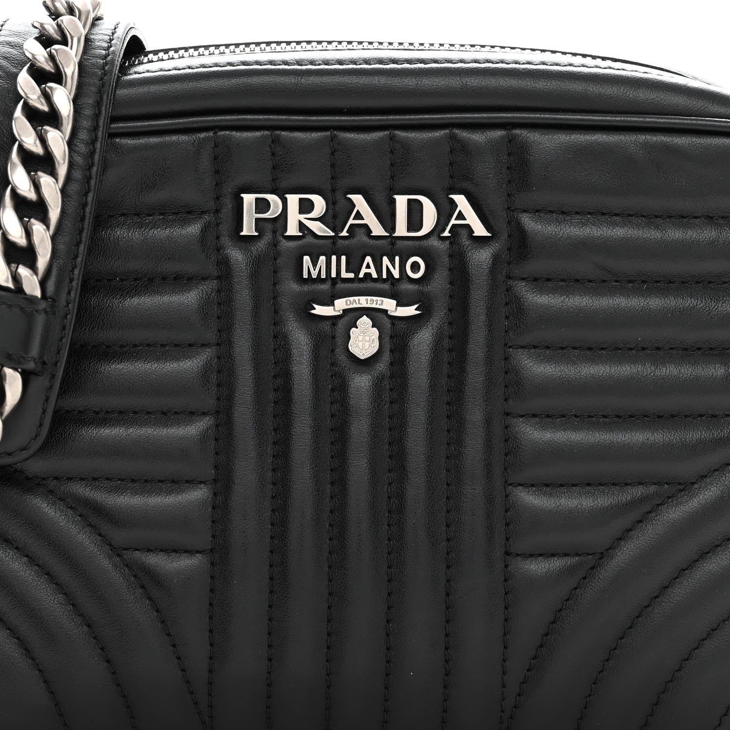 Prada Soft Calfskin Diagramme Camera Bag Black 7 of 11