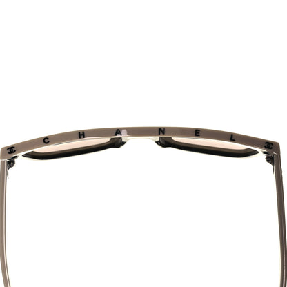 Chanel Acetate Logo Shield Sunglasses 5418 Black 5 of 8