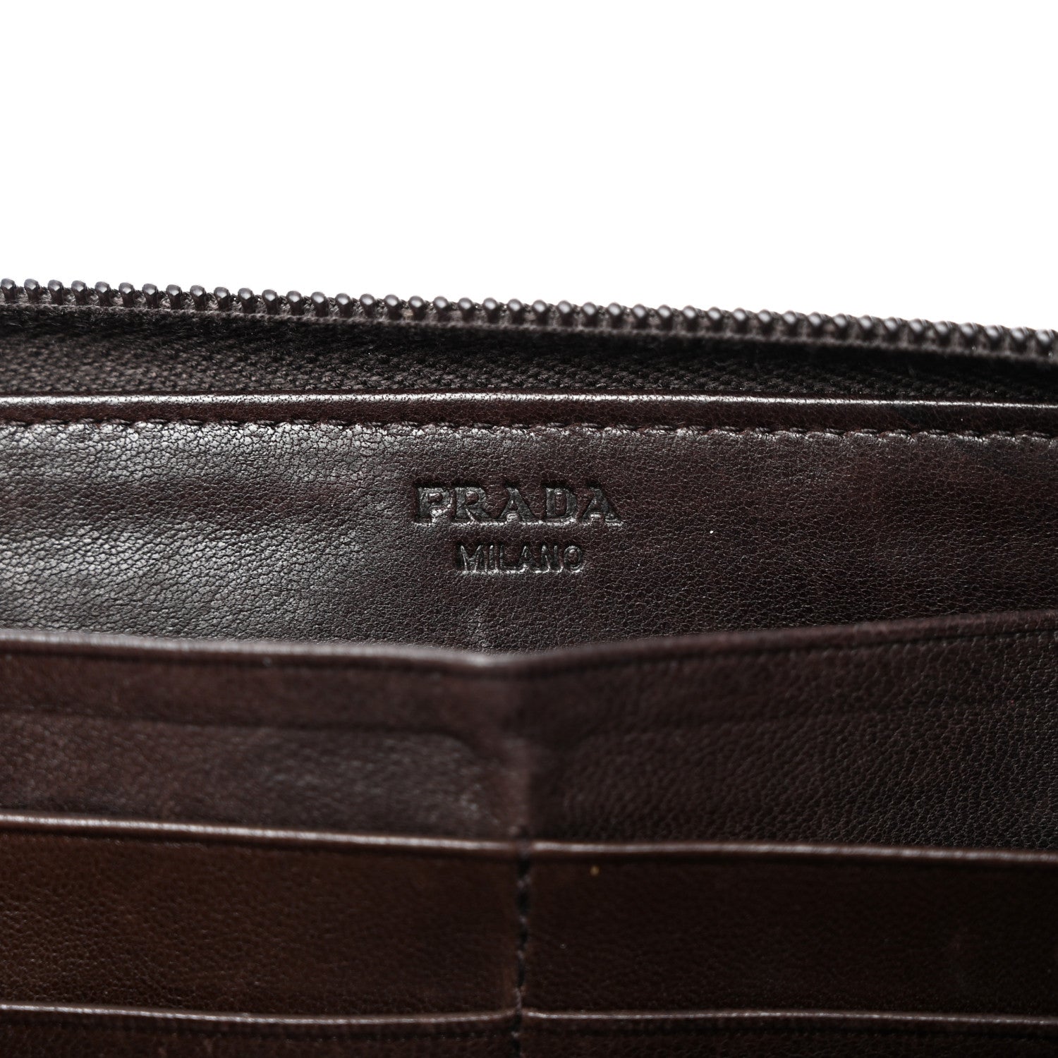 Prada Calf Hair Leopard Zip Wallet Miele Moro 6 of 16