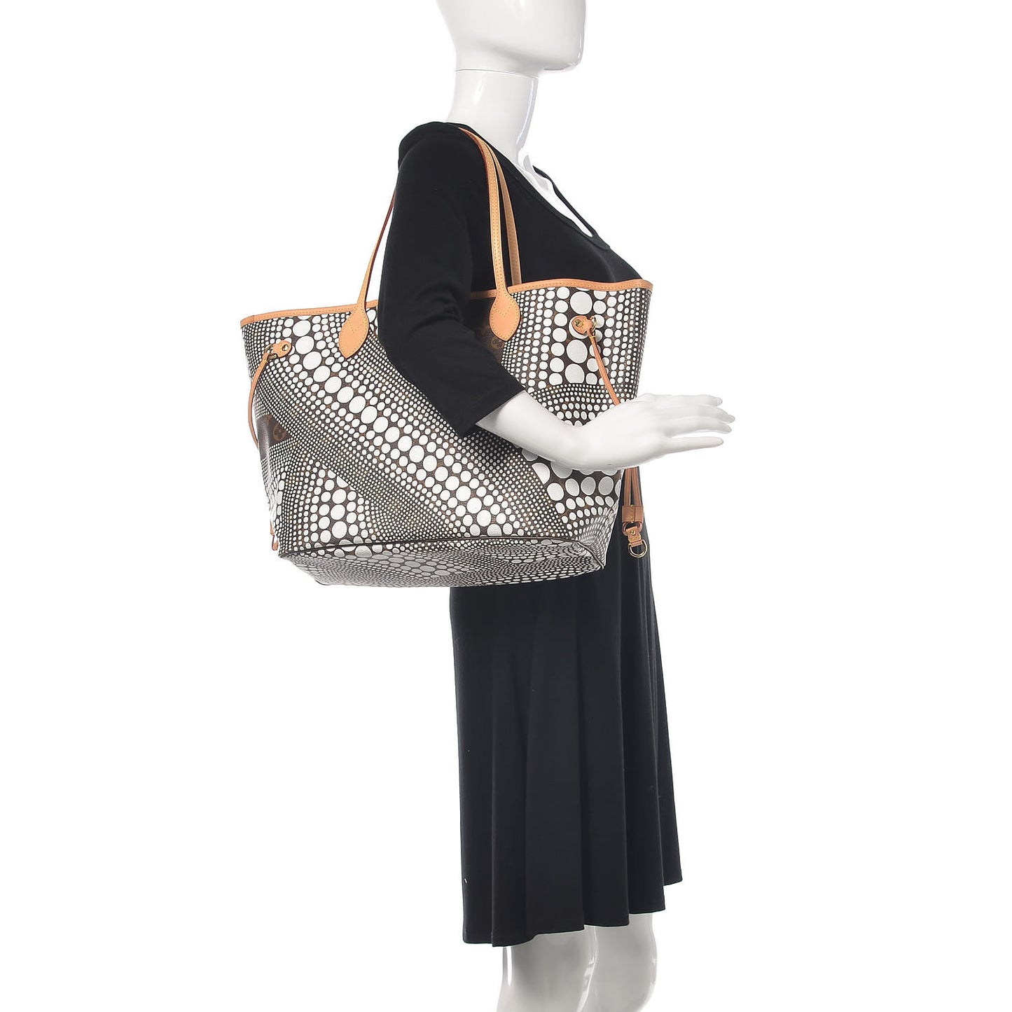 Monogram Kusama Waves Neverfull MM White