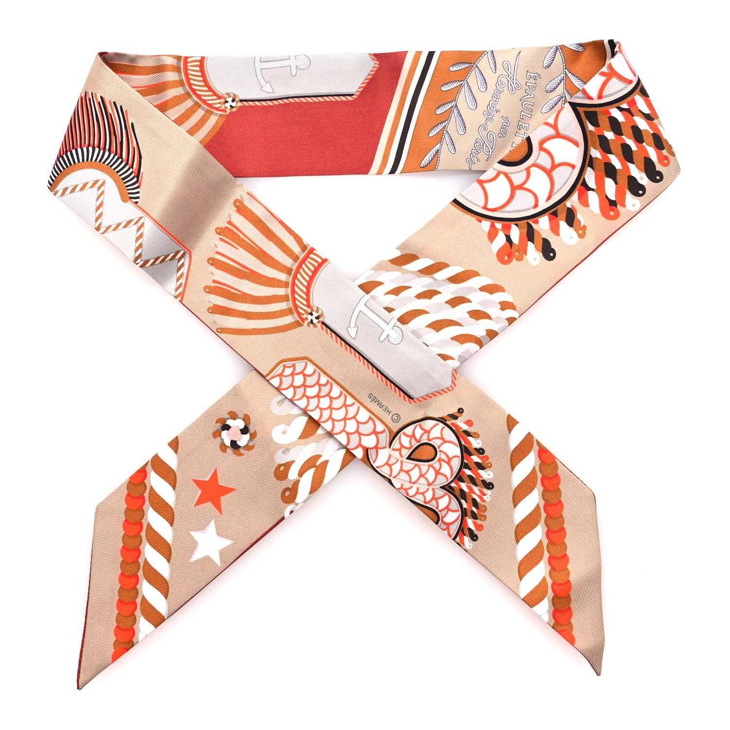 Hermes Silk Epaulettes De Gala Twilly 1 of 4