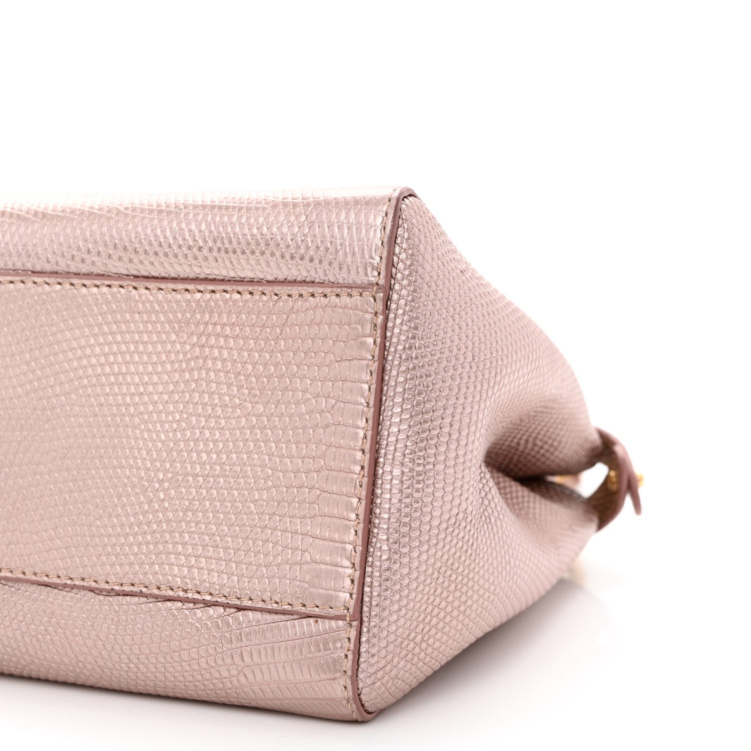 Fendi Lizard Mini Peekaboo Iconic Satchel Pink 10 of 10
