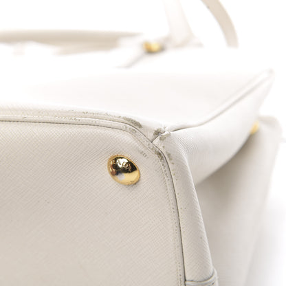 Prada Saffiano Small Galleria Double Zip Tote Talco 14 of 23