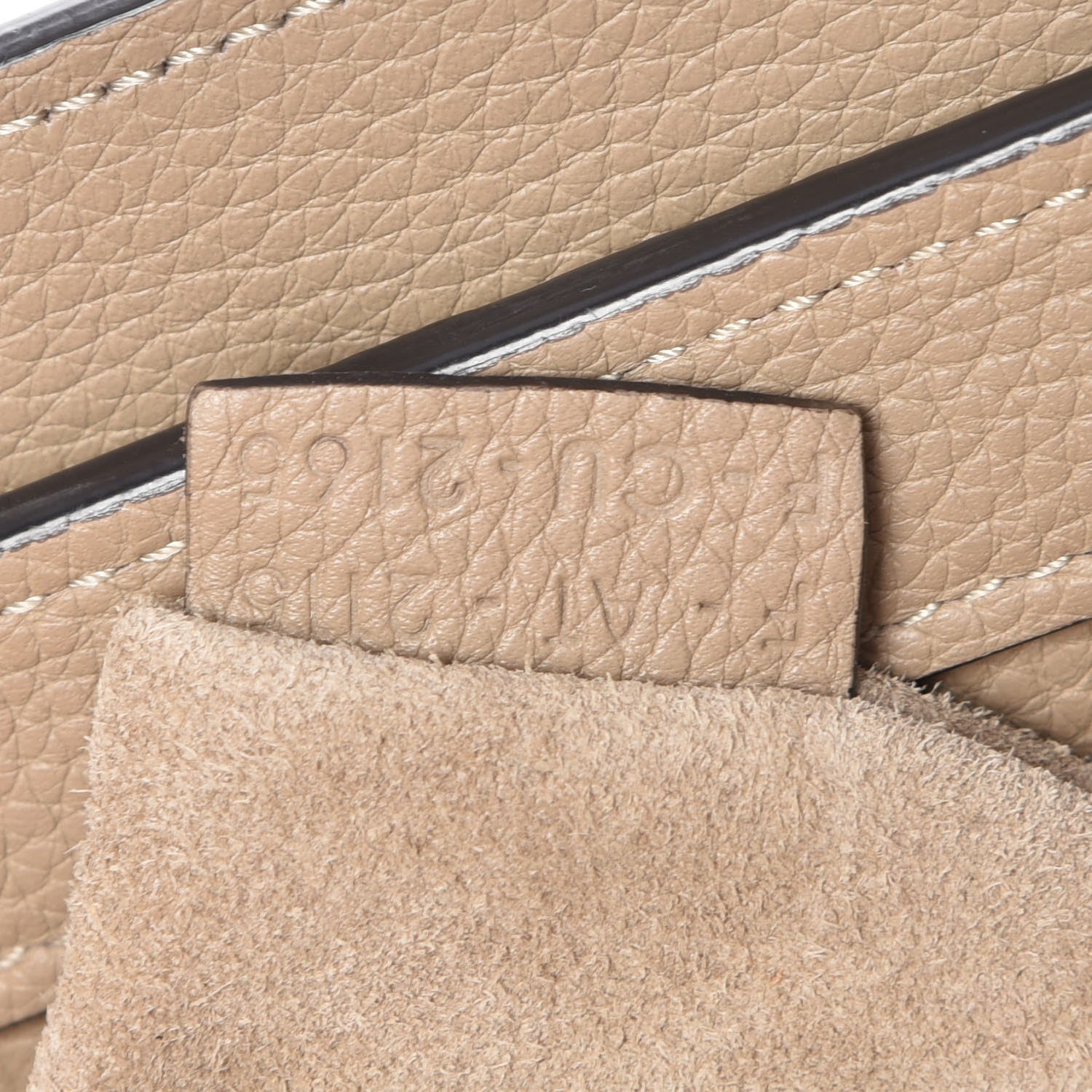 Celine Drummed Calfskin Micro Luggage Dune 7 of 7