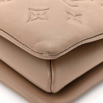 Louis Vuitton Lambskin Embossed Monogram Coussin PM Taupe 12 of 17