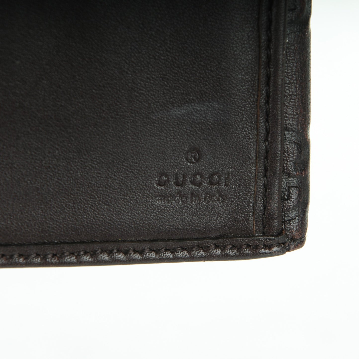 Guccissima Heart Continental Wallet Dark Brown