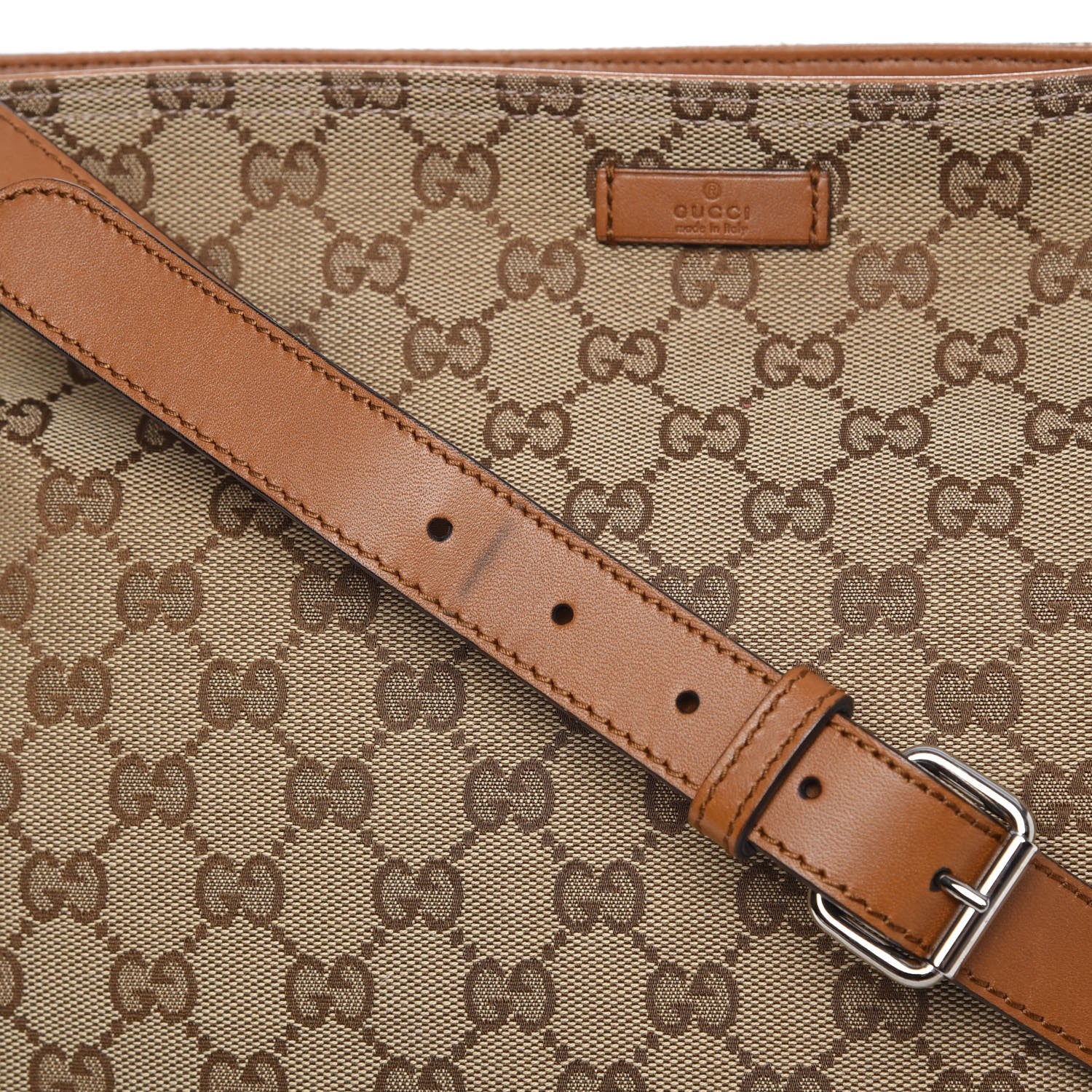 Gucci Monogram Large Messenger Bag Brown 8 of 10